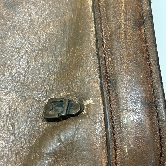 C&C Vintage Leather Briefcase attached brown - Picture 4 of 12